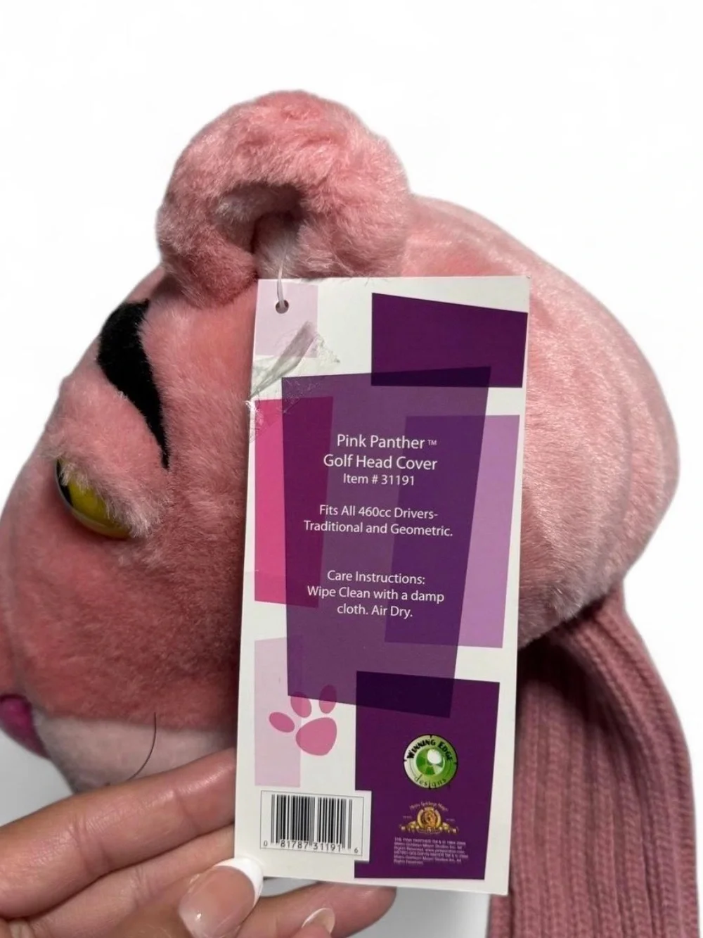 NEW Pink Panther Golf Driver Head Cover Winning Edge Designs Cartoon Plush 460cc